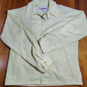 McGregor Drizzler Jacket Pale Yellow Men‎ Size 42 Talon Zipper vintage